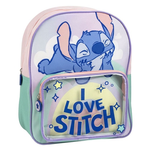 School Bag Stitch Lilac 25 x 30 x 12 cm