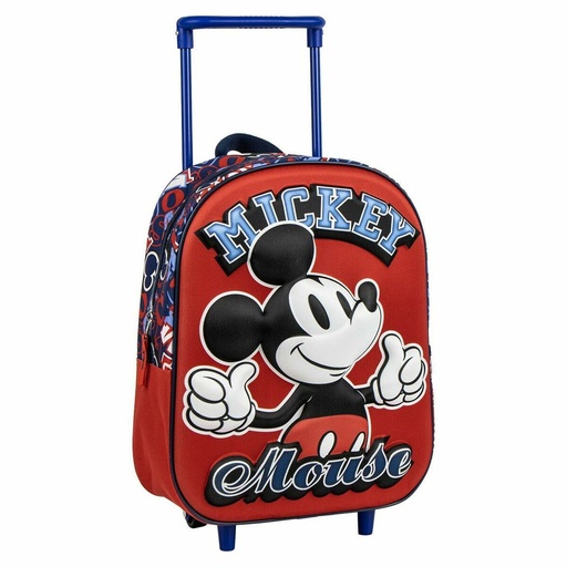 Mochila Escolar con Ruedas Mickey Mouse 3D