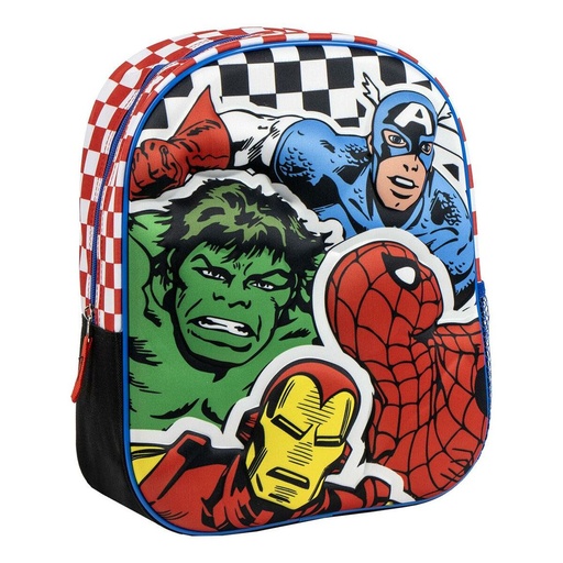 School Bag The Avengers Black 25 x 31 x 10 cm