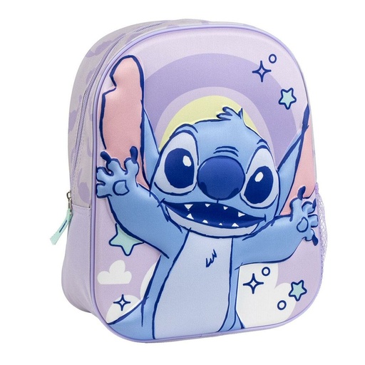 School Bag Stitch Lilac 25 x 31 x 10 cm