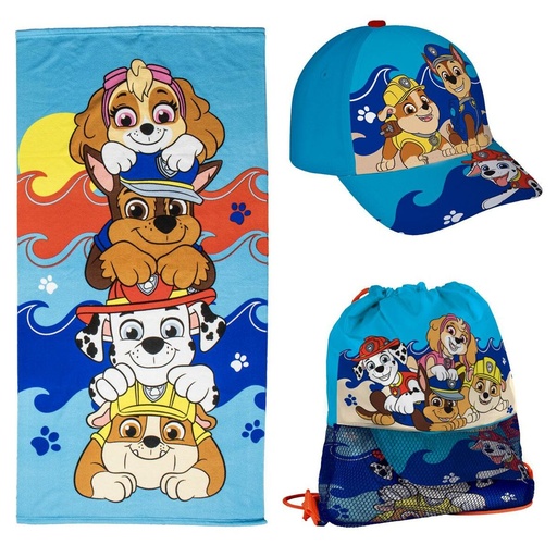 Toalla de Playa The Paw Patrol Azul 20 x 35 x 4 cm 3 Piezas