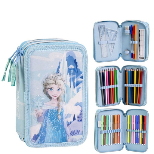 School Case with Accessories Frozen Dark blue 41 x 58 x 3 cm