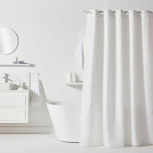 Shower Curtain TODAY White Polyester 180 x 200 cm (12 Units)