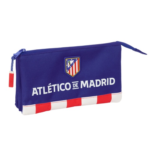 Portatodo Triple Atlético Madrid Azul Blanco Rojo 22 x 12 x 3 cm
