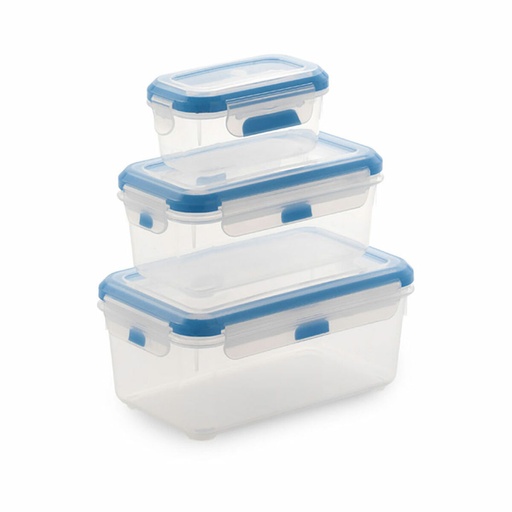 Set de 3 Fiambreras SP Berner super lock Rectangular Transparente Plástico (3 Unidades)