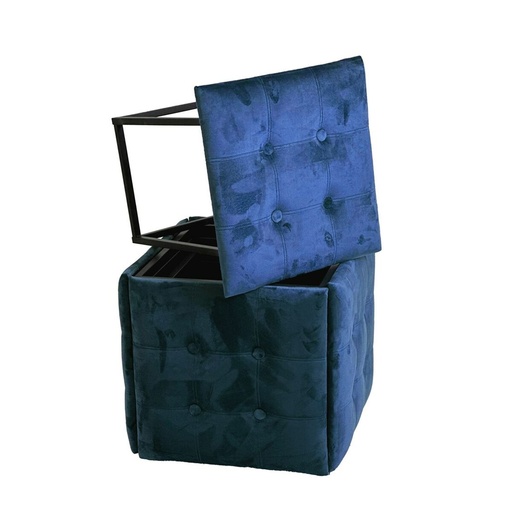 Set of stools GO GIFT Transformer Maroon Velvet Steel 50 x 50 x 50 cm Pouffe 5-in-1 5 Units