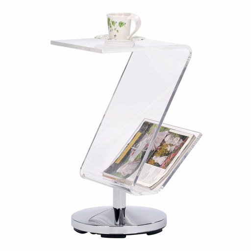 Mesita Auxiliar DKD Home Decor Transparente Plateado 30 x 33 x 55 cm