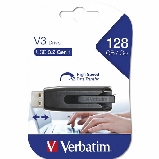 Memoria USB Verbatim Negro Gris Multicolor 128 GB