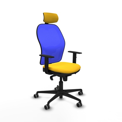 Office Chair with Headrest Piqueras y Crespo 1D036G2 Yellow