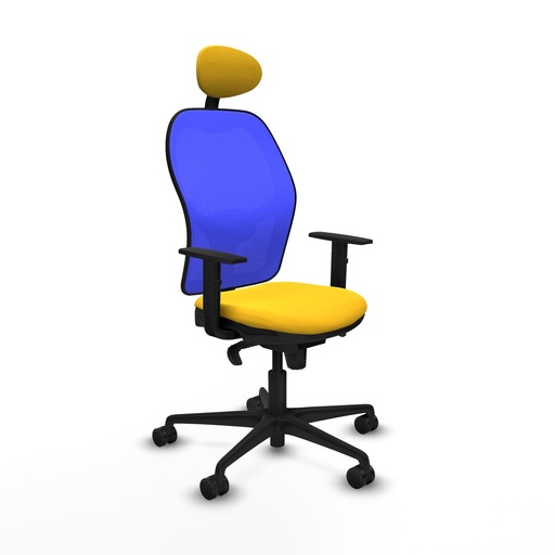 Silla de Oficina con Cabecero Piqueras y Crespo 1D036N1 Amarillo