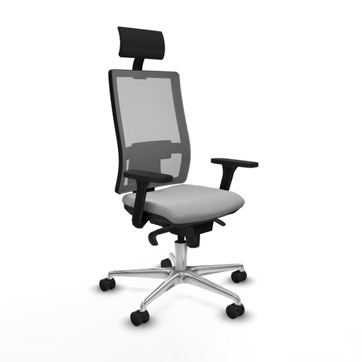 Office Chair with Headrest Piqueras y Crespo 3D086N1 Light grey
