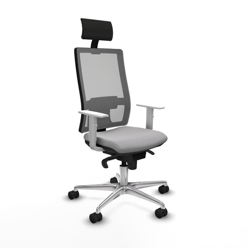 Office Chair with Headrest Piqueras y Crespo 4B086N1 Light grey