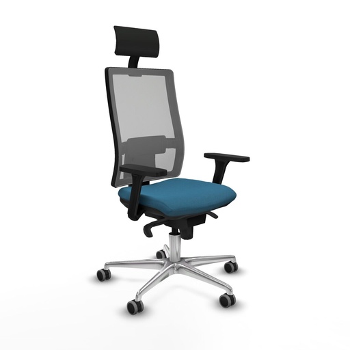 Silla de Oficina con Cabecero Piqueras y Crespo 3D086G1 Verde petróleo