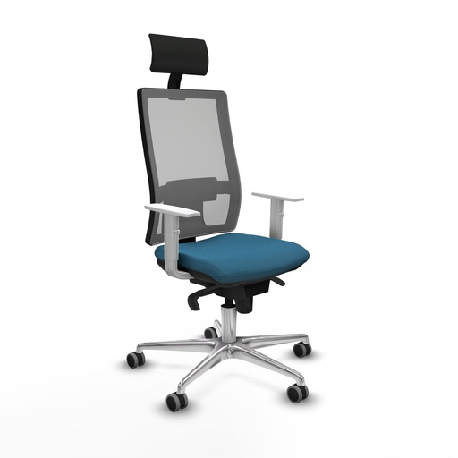 Silla de Oficina con Cabecero Piqueras y Crespo 4B086G1 Verde petróleo