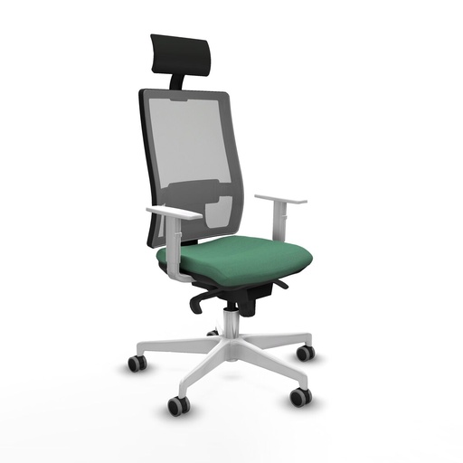 Silla de Oficina con Cabecero Piqueras y Crespo 4B026G1 Verde Esmeralda