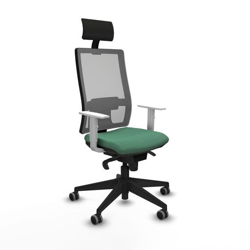 Silla de Oficina con Cabecero Piqueras y Crespo 4B066G1 Verde Esmeralda