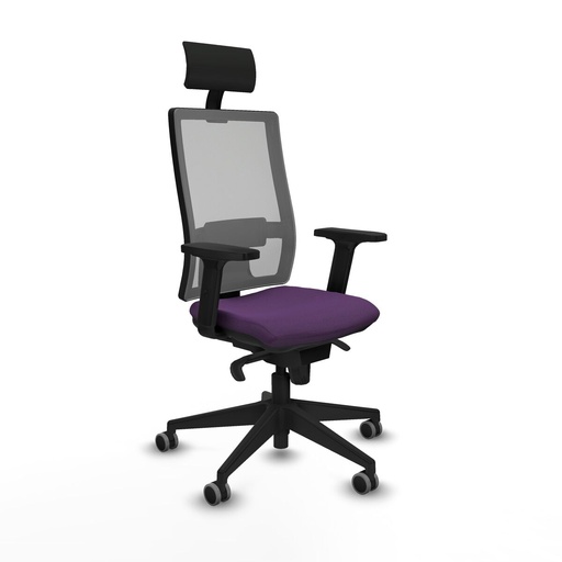 Silla de Oficina con Cabecero Piqueras y Crespo 2D066G1 Morado