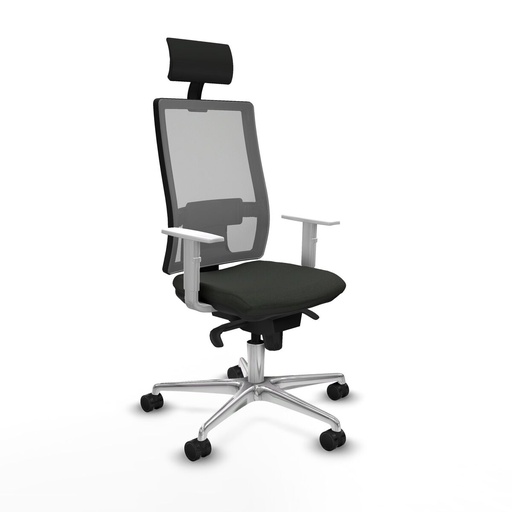 Silla de Oficina con Cabecero Piqueras y Crespo 4B086N1 Negro
