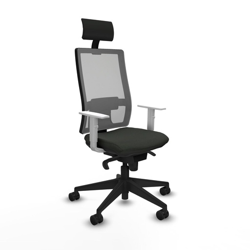 Silla de Oficina con Cabecero Piqueras y Crespo 4B066N1 Negro