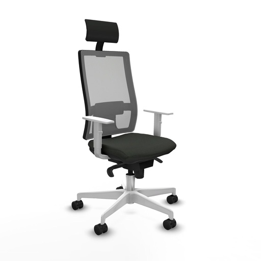 Silla de Oficina con Cabecero Piqueras y Crespo 4B026N1 Negro