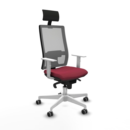 Silla de Oficina con Cabecero Piqueras y Crespo 4B026G1 Granate
