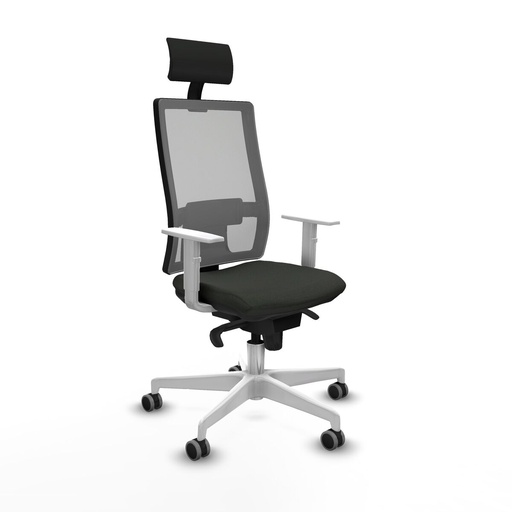 Silla de Oficina con Cabecero Piqueras y Crespo 4B026G1 Negro