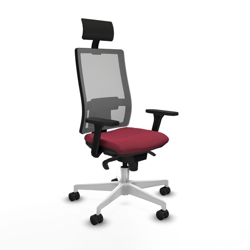 Silla de Oficina con Cabecero Piqueras y Crespo 3D026N1 Granate