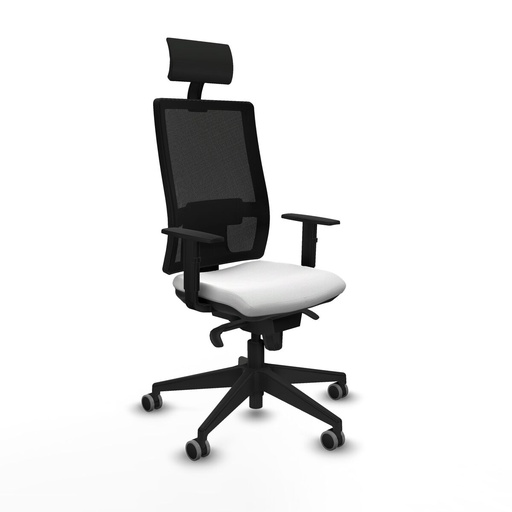 Silla de Oficina con Cabecero Piqueras y Crespo 1D066G1 Blanco