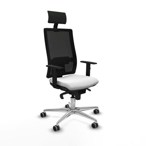 Silla de Oficina con Cabecero Piqueras y Crespo 1D086G1 Blanco