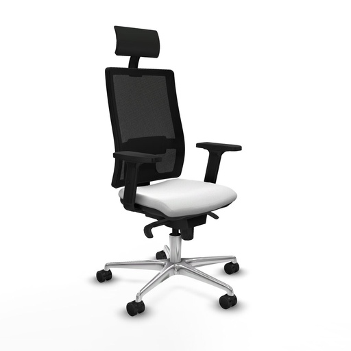 Silla de Oficina con Cabecero Piqueras y Crespo 2D086N1 Blanco