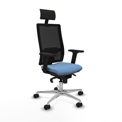 Silla de Oficina con Cabecero Piqueras y Crespo 2D086N1 Azul cielo