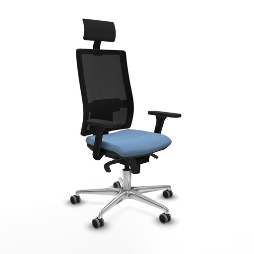 Silla de Oficina con Cabecero Piqueras y Crespo 3D086G1 Azul cielo