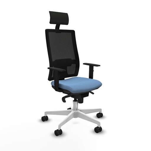 Silla de Oficina con Cabecero Piqueras y Crespo 1D026N1 Azul cielo