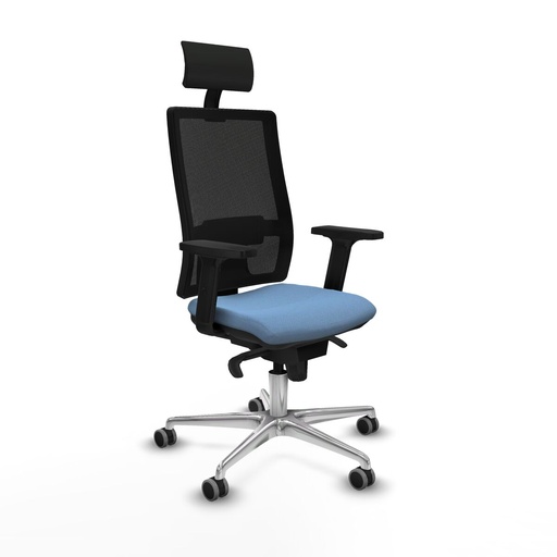 Silla de Oficina con Cabecero Piqueras y Crespo 2D086G1 Azul cielo