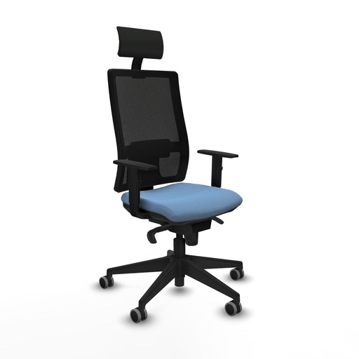 Silla de Oficina con Cabecero Piqueras y Crespo 1D066G1 Azul cielo
