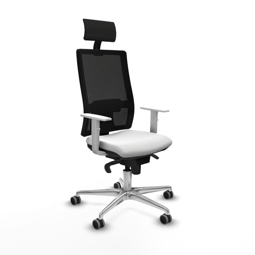 Silla de Oficina con Cabecero Piqueras y Crespo 4B086G1 Blanco
