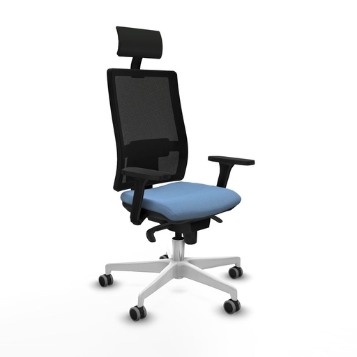 Silla de Oficina con Cabecero Piqueras y Crespo 3D026G1 Azul cielo