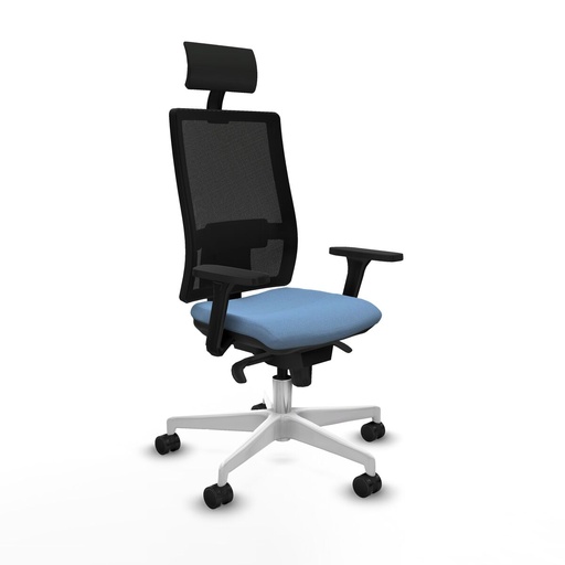 Silla de Oficina con Cabecero Piqueras y Crespo 3D026N1 Azul cielo