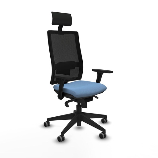 Silla de Oficina con Cabecero Piqueras y Crespo 3D066G1 Azul cielo