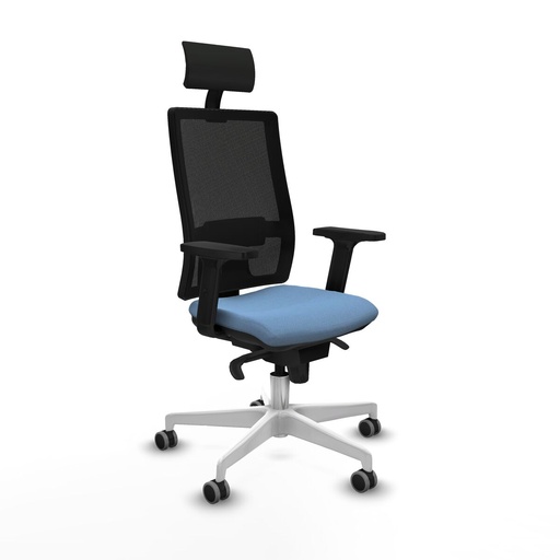 Silla de Oficina con Cabecero Piqueras y Crespo 2D026G1 Azul cielo
