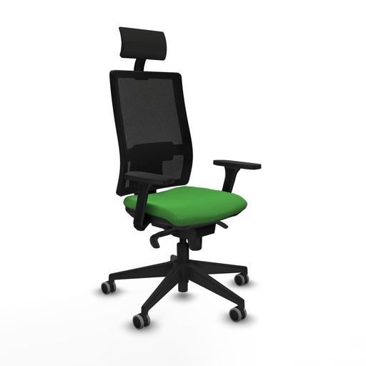 Silla de Oficina con Cabecero Piqueras y Crespo 3D066G1 Verde