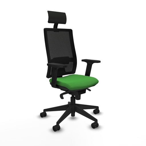 Silla de Oficina con Cabecero Piqueras y Crespo 2D066N1 Verde