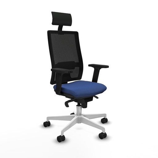 Silla de Oficina con Cabecero Piqueras y Crespo 2D026N1 Azul marino