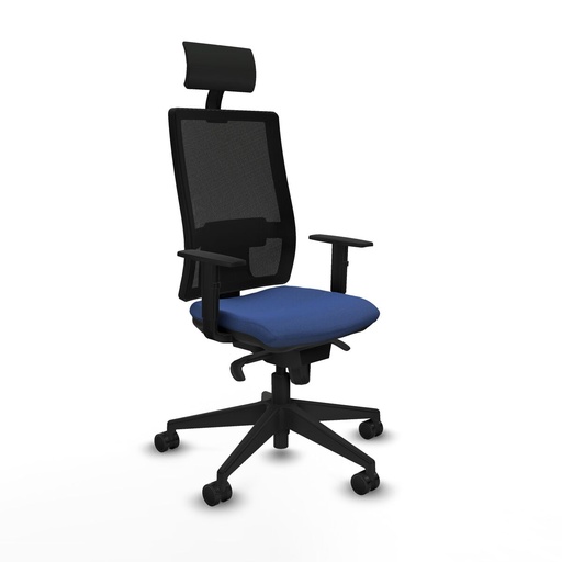 Silla de Oficina con Cabecero Piqueras y Crespo 1D066N1 Azul marino