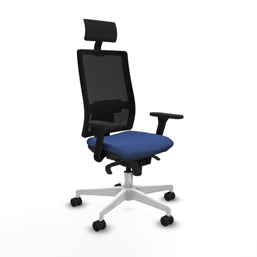 Silla de Oficina con Cabecero Piqueras y Crespo 3D026N1 Azul marino