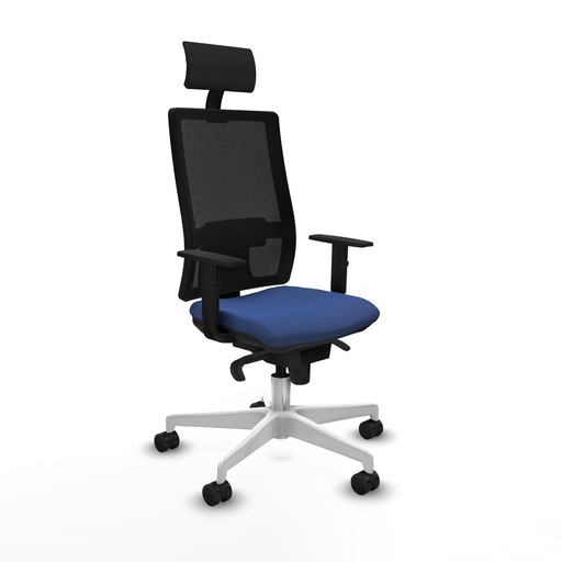 Silla de Oficina con Cabecero Piqueras y Crespo 1D026N1 Azul marino