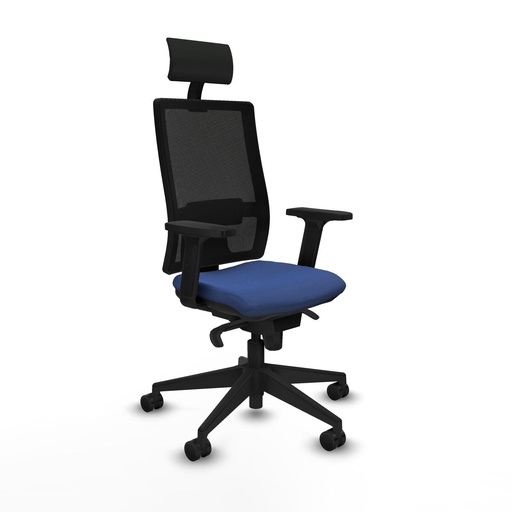 Silla de Oficina con Cabecero Piqueras y Crespo 2D066N1 Azul marino