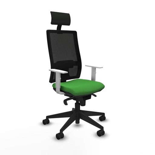 Silla de Oficina con Cabecero Piqueras y Crespo 4B066N1 Verde