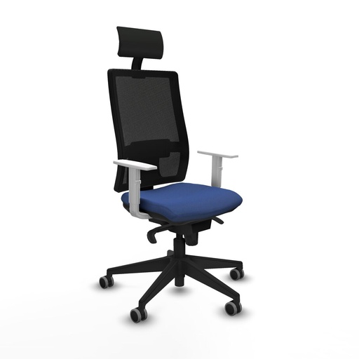 Silla de Oficina con Cabecero Piqueras y Crespo 4B066G1 Azul marino