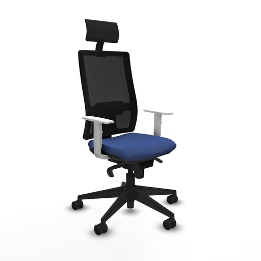 Silla de Oficina con Cabecero Piqueras y Crespo 4B066N1 Azul marino